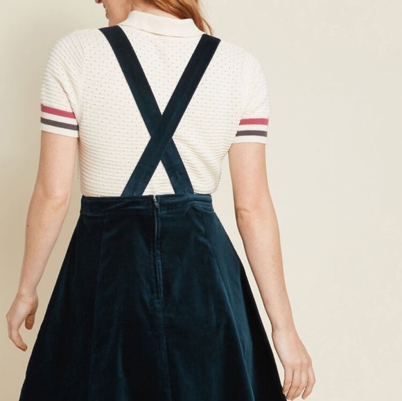 Modcloth Dresses Modcloth Teal Cupcake Consultant Velvet